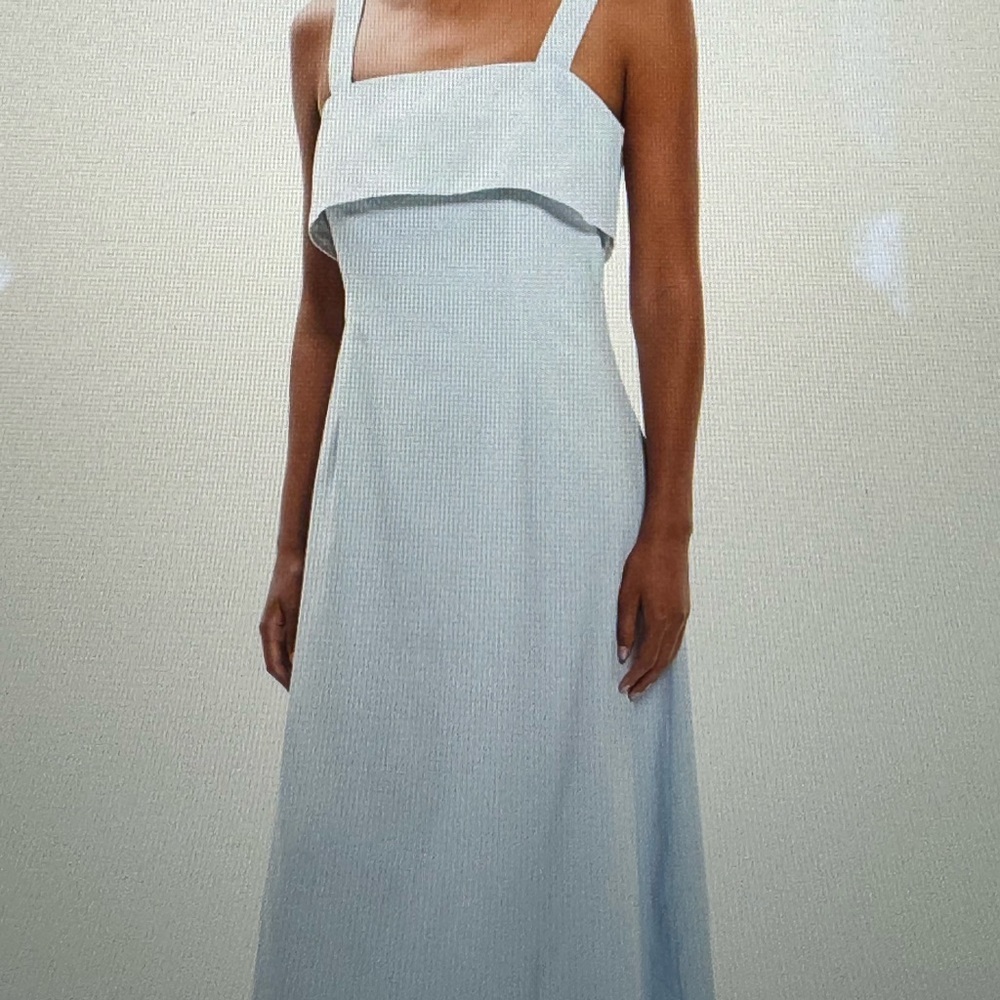 High-low linen blend dress by Theory